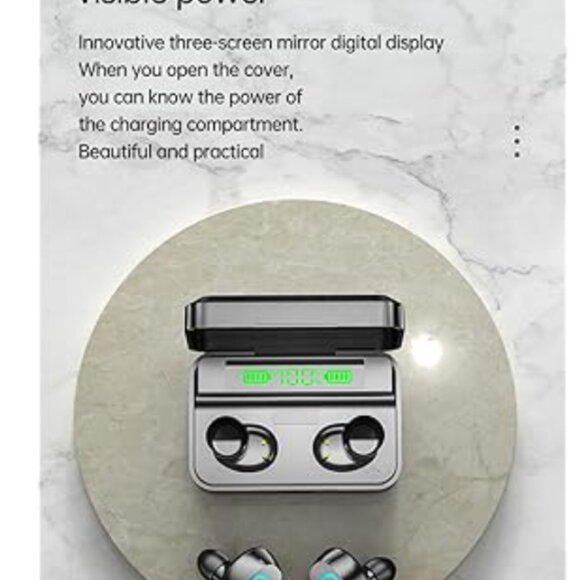 Bluetooth Headphones 5.3, Waterproof Touch Control Ear Buds in-Ear Built-in Mic, - Picture 4 of 6